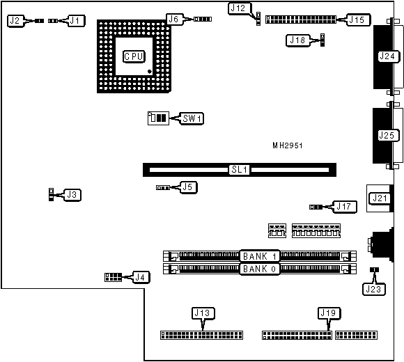 POWERBOARD 25-286, PS/2 MODEL 25 Motherboard Settings and Configuration